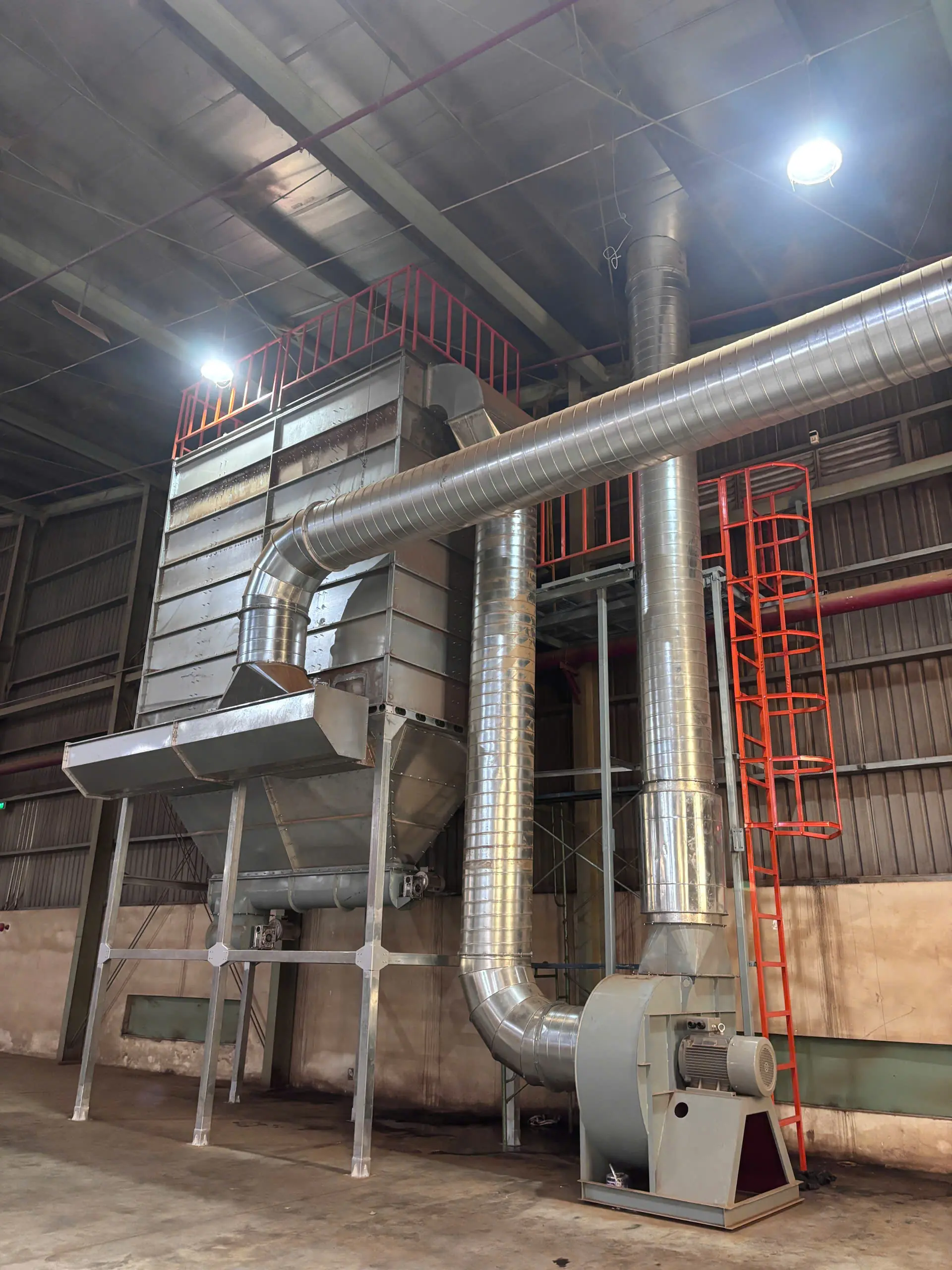 Hệ thống hút lọc bụi cà phê bằng bồn Filter rung giũ bụi: Giải pháp xử lý bụi hiệu quả